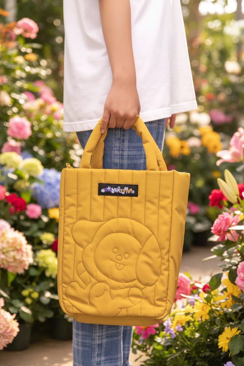 Quilted Character Tote Bag
